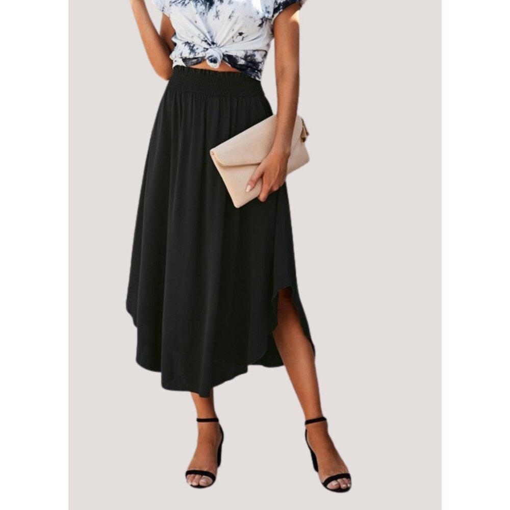 Ruffled Midi Skirt